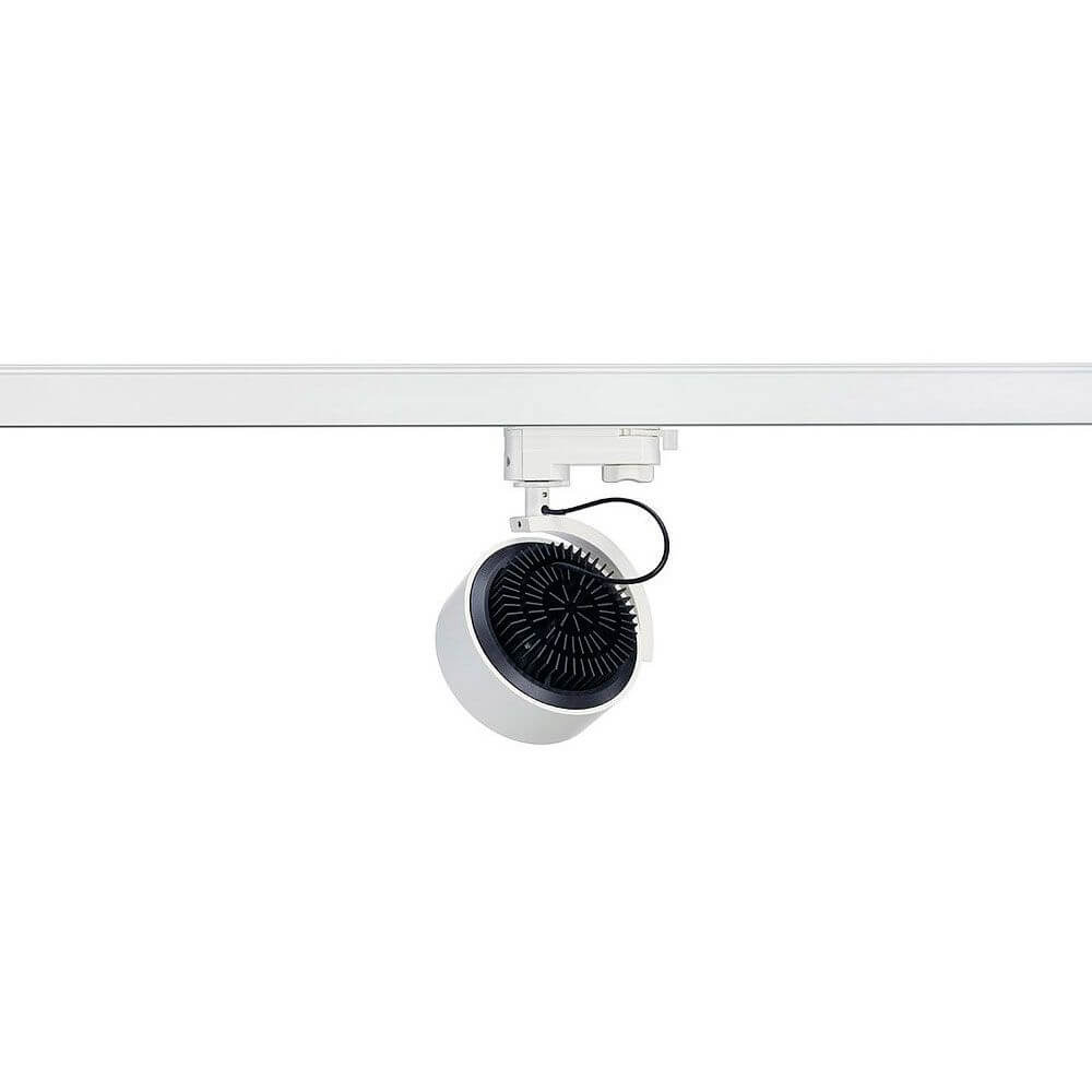 Kalu Track LED Pro Leuchtenkopf inkl. 3P.-Adapter 3000K Weiß auf Hochvolt-Schiene montiert