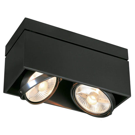Kardamod Superficie Cuadrada ES111 Plafón Simple Cuadrado Negro