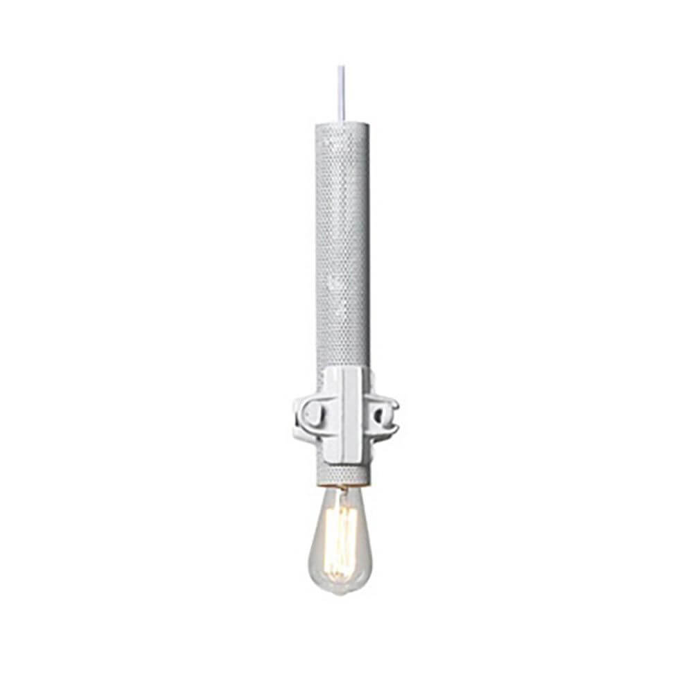 Karman Nando Hängelampe 35cm in modernem Industriedesign und klaren Formen, schlichte weiße Hängeleuchte.