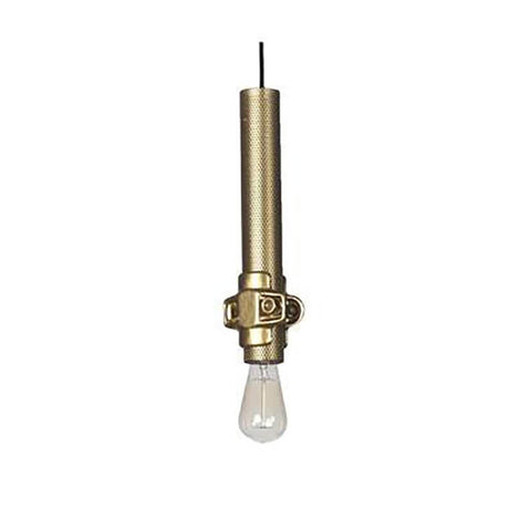 Karman Nando hængelampe 35cm i elegant gulddesign, ideel til moderne og industrielle interiører.