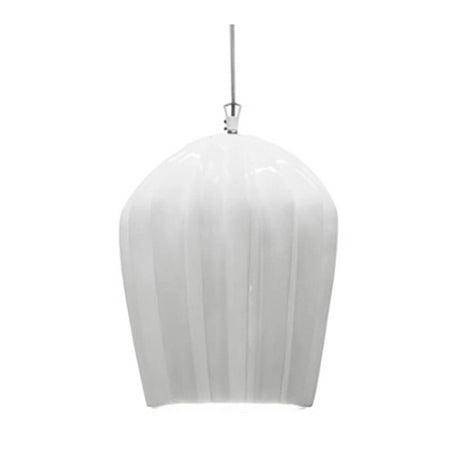 Karman Sahara pendellampe i stilrent, hvitt design med buet form.