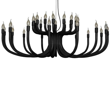 Karman Snoob lysekrone Ø 130 cm i elegant sort, ideell for moderne og klassiske rom.