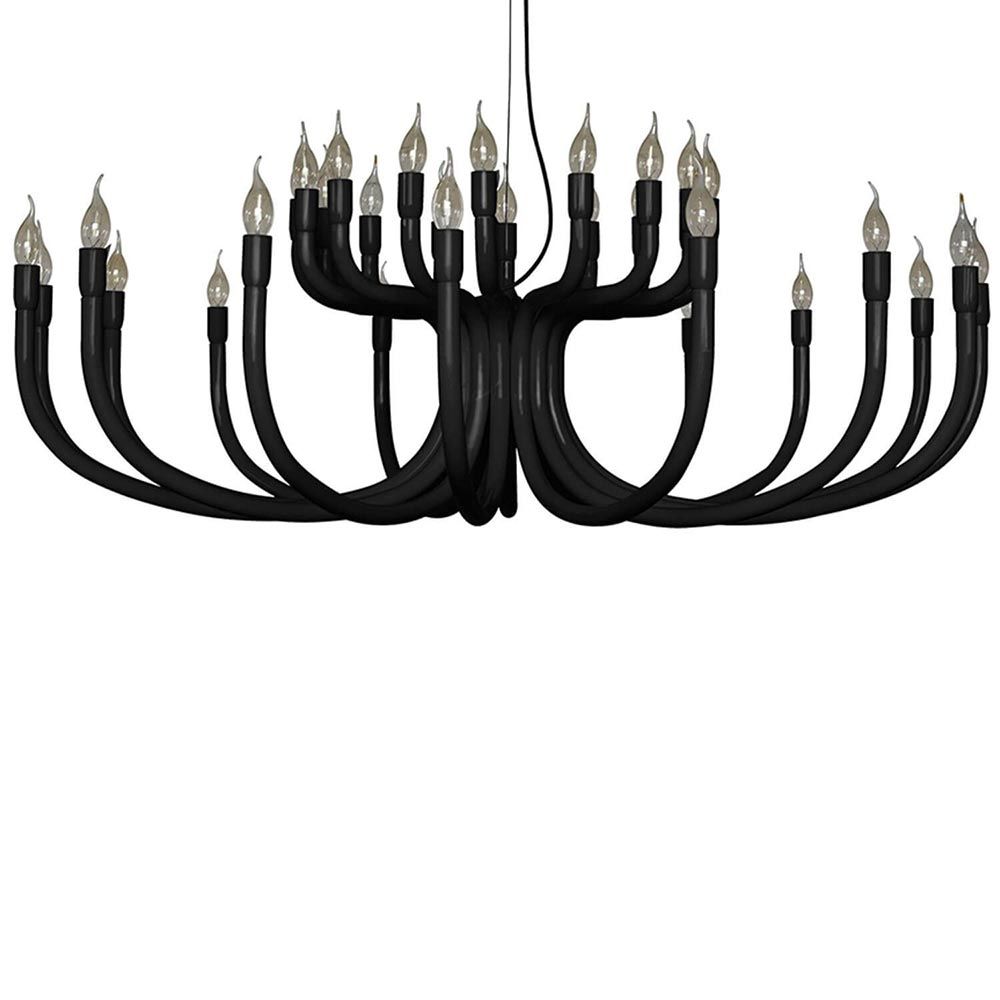 Karman Snoob Kronleuchter in Schwarz, Ø 73cm, modernes Design für klassische und moderne Räume.