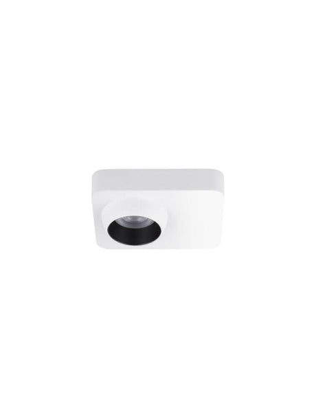 Plafonnier Kedros LED 3000K en blanc avec un design moderne et source lumineuse intégrée.