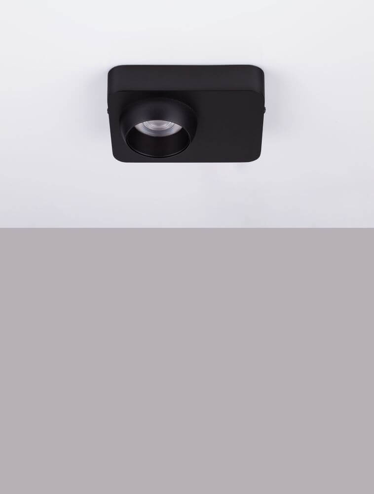 Kedros LED Deckenleuchte 3000K in modernem, schwarzem Design von Nova Luce.