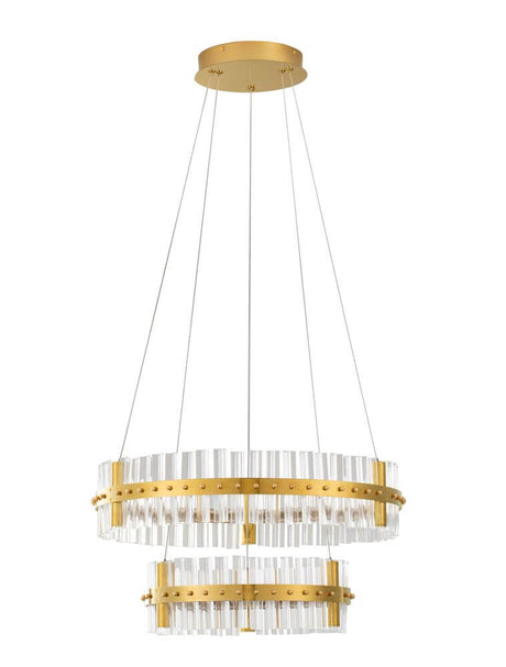 Lampada a ciondolo a LED KEZO 2-FLAME Ø 60 cm 3000k oro