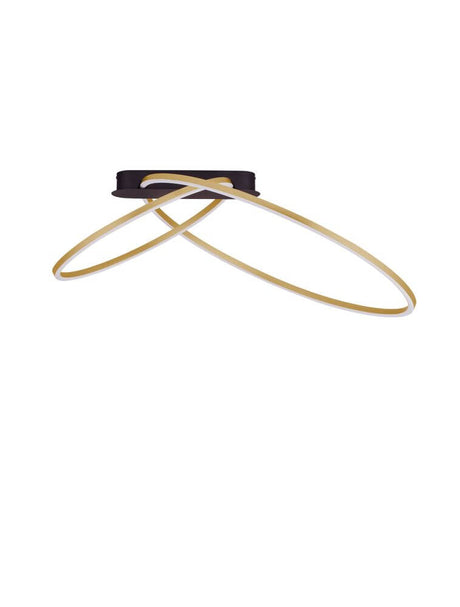 Kiklos LED Deckenleuchte 2-flammig mit Ø 72cm und warmweißem Licht 3000K, modernes Design für stilvolle Räume.