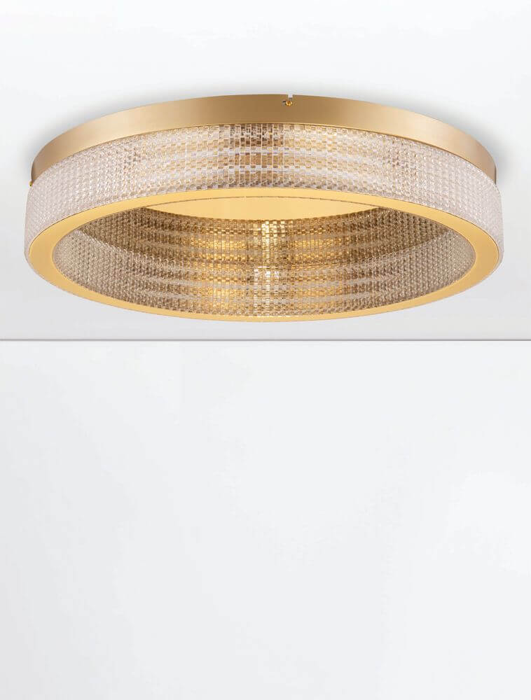 Kinara Deckenleuchte 3000K in Gold, stilvolle Deckenleuchte mit modernem Design und goldfarbenem Finish.