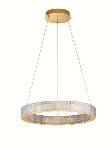 Kinara pendant light Ø 60cm 3000K Gold in an elegant design with an acrylic look and warm white light.
