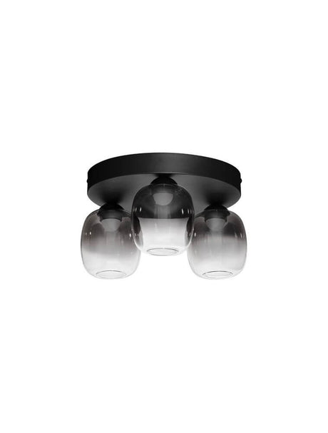 Daghem LED-taklampan 3-Flame Ø 30 cm 3000k svart, rök