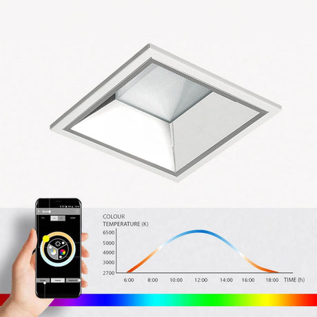 Atrium Kiub Einbaupanel LED RGB CCT HCL Panel mit Smartphone-Steuerung zur Farbtemperaturregelung