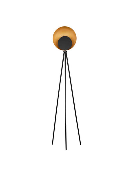 Kitro LED floor lamp 3000K Black, Gold with modern design and elegant form.