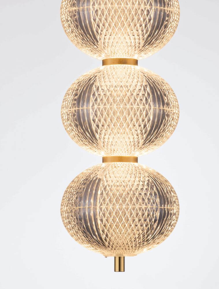 Klelia Pendelleuchte 5-flammig Ø 15cm 3000K Gold