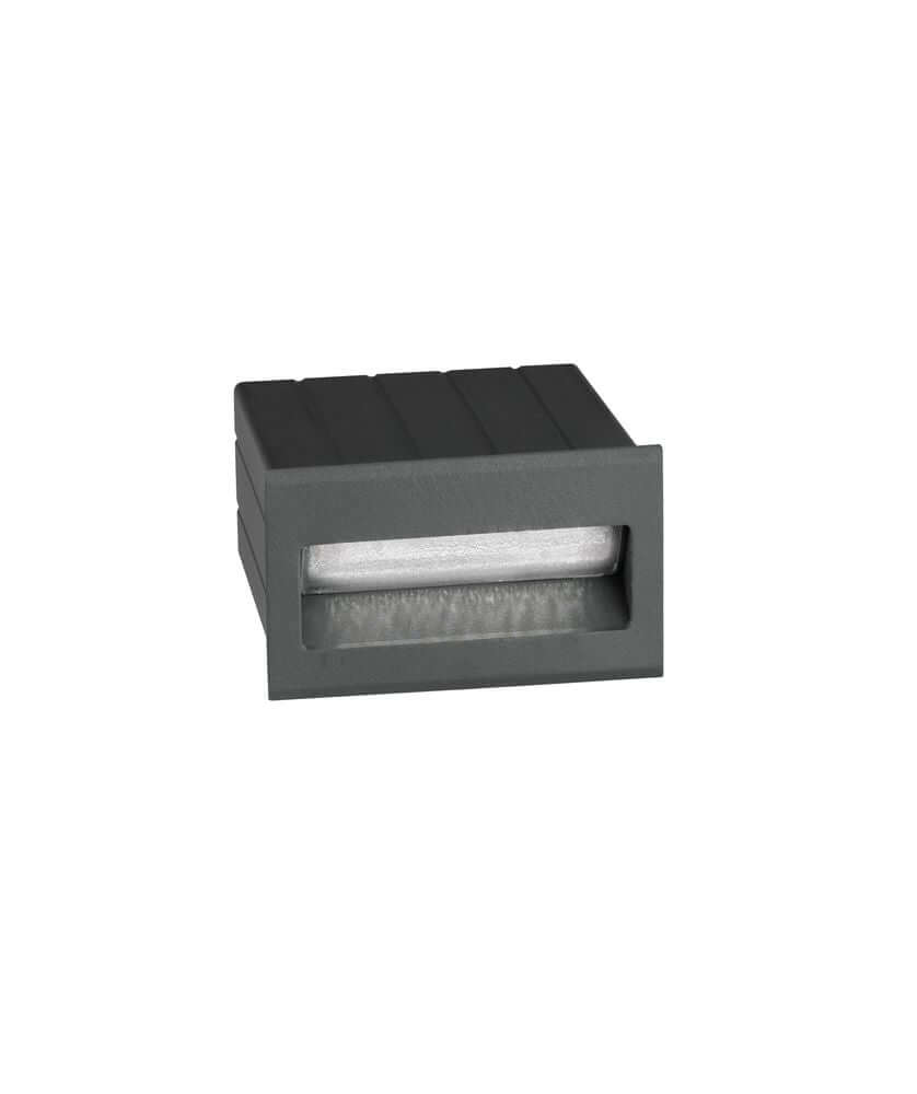 Krypton LED Außenwandeinbauleuchte 8,5cm Lichtauslass Hor. Slot 3000K IP54 in grau