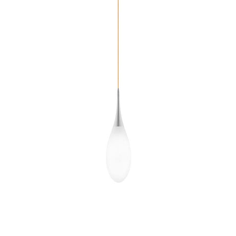 Kundalini Außen-Hängeleuchte Spillo 67cm IP65 Weiß mit organischem Design und Polyethylen-Diffusor.