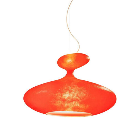 Kundalini pendellampe E.T.A Sat Giant Ø 160 cm i glassfiber i rødt med buede former