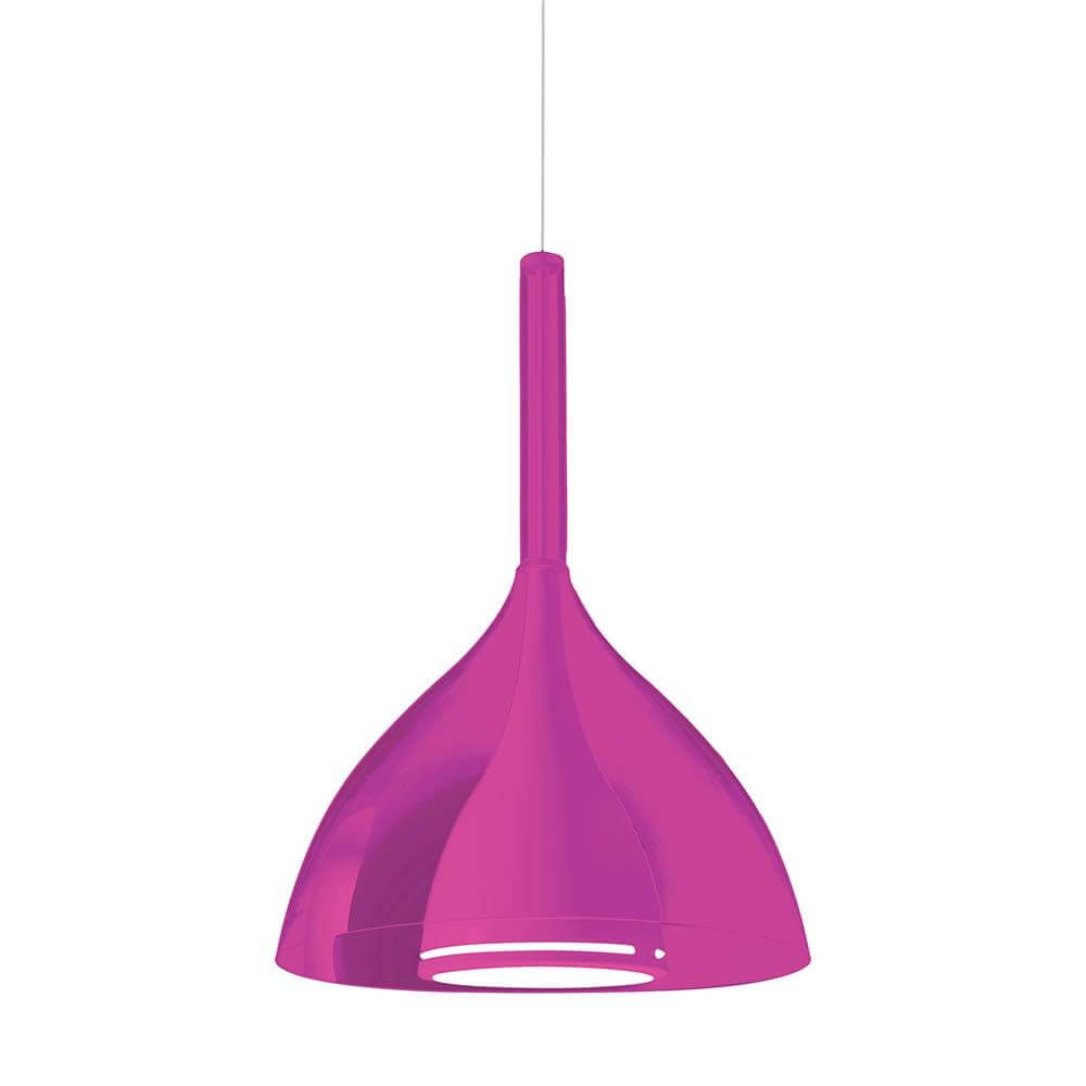 Kundalini Hängeleuchte Floob Ø45cm Plexiglas in pinkem Design, ideal für moderne Innenräume.