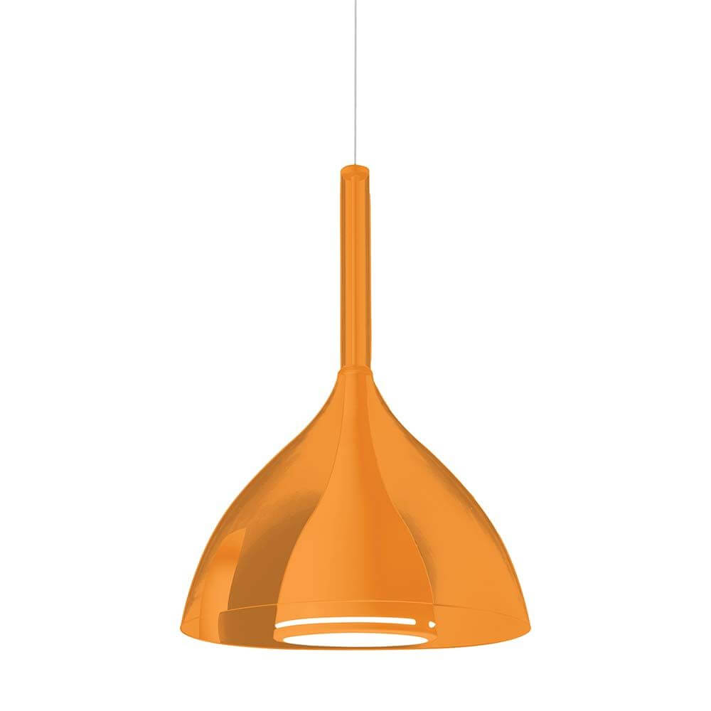 Kundalini Hängeleuchte Floob Ø45cm Plexiglas in leuchtendem Orange mit elegantem, modernem Design.