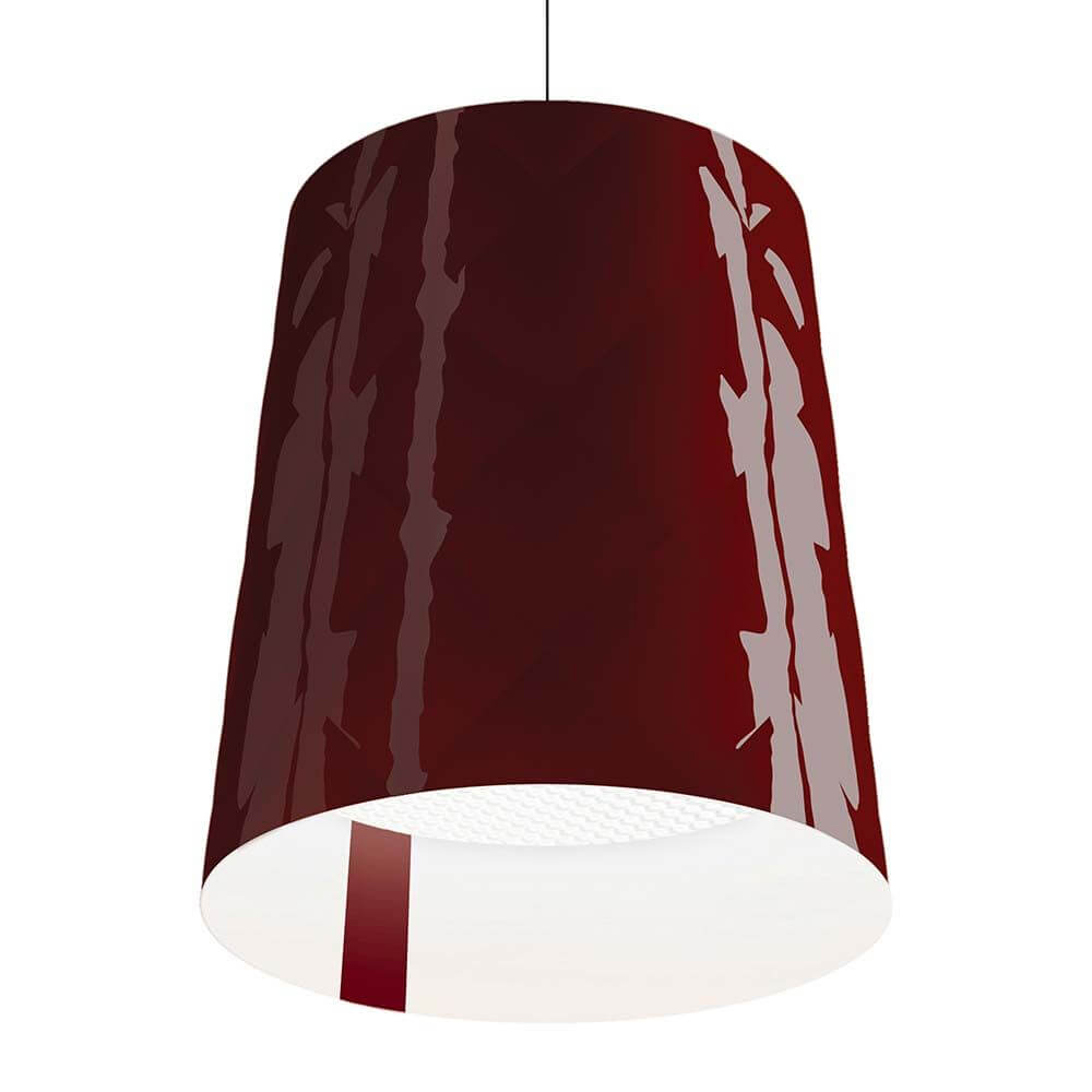Kundalini Hängeleuchte New York Ø 45cm in rot mit industriellem Design und polierter Oberfläche.