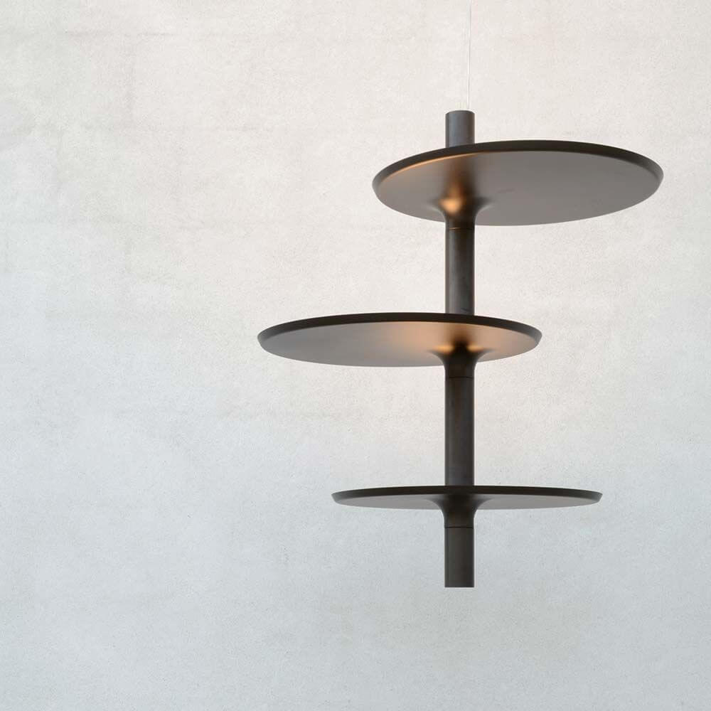 Kundalini LED Pendellampe Victoria XL 80cm Dimmbar mit drei Ebenen und indirektem Licht.