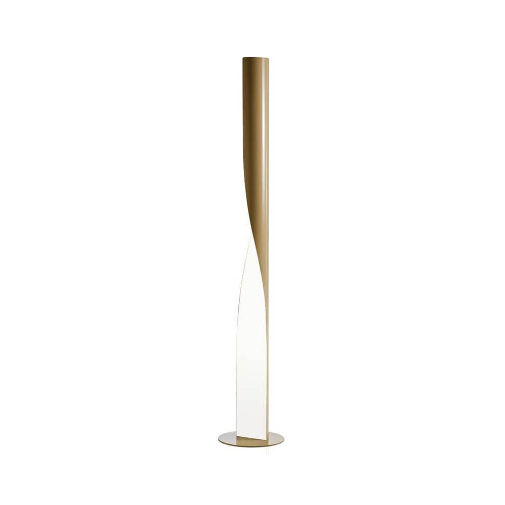Kundalini LED Stehlampe Evita 190cm Dimmbar in kunstvollem Design mit spiralförmiger Form.