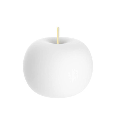 Kundalini LED-Tischleuchte Kushi Opalglas Ø33cm Dimmbar in runder Form mit goldener Stange.