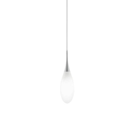 Kundalini Pendelleuchte Spillo 67cm Weiß - elegante, tropfenförmige Designlampe mit Polyethylen-diffusor.