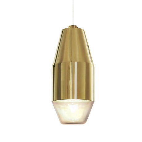 Kundalini Pendelleuchte Yuma 25,5cm Messing - edle Lichtquelle aus poliertem Messing im modernen Design.