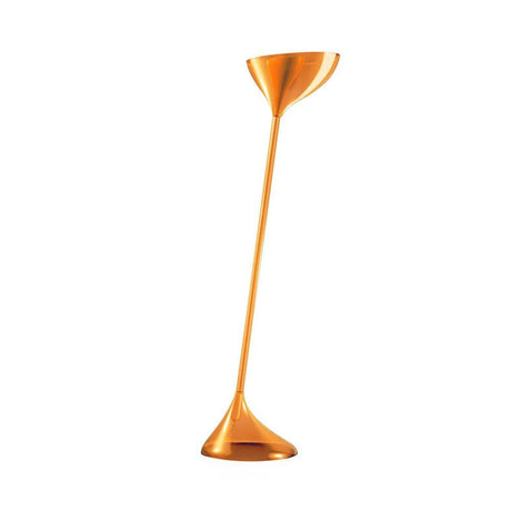 Kundalini Plexiglas Stehleuchte Floob 185cm in orangefarbenem Design mit asymmetrischer Form.