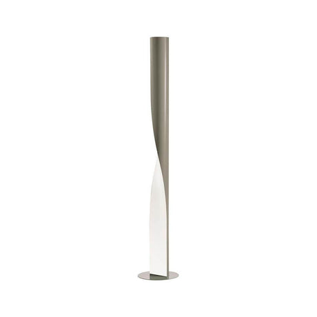 Lampadaire Kundalini Evita 190 cm, à intensité variable, au design moderne avec une torsion spiralée harmonieuse.