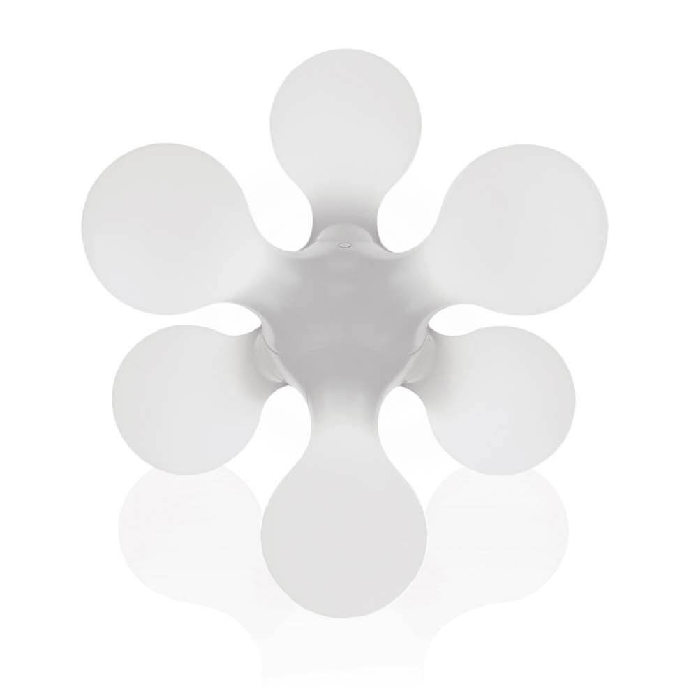 Kundalini Tisch- und Bodenlampe Atomium in organischer Form mit sechs Lampen und Polyethylendiffusor.