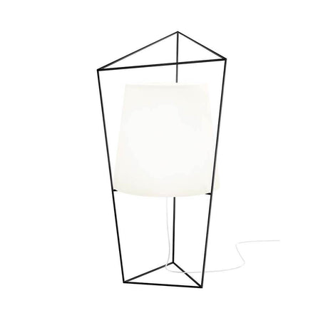 Kundalini Tischlampe Tatu 69cm mit Dimmer, moderne Tischleuchte mit geometrischem Design und Glasdiffusor.