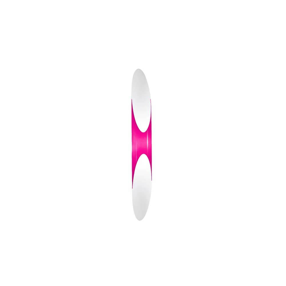 Kundalini Wandlampe Shakti Up & Down 80cm in eleganter Form mit rosa und weißen Details.