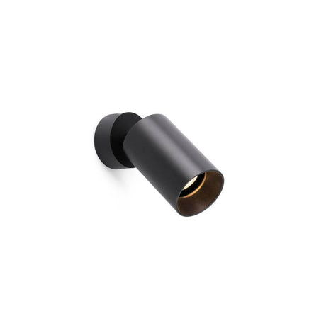 LED Wandstrahler STAN 12W 2700K Schwarz in elegantem Schwarz mit goldener Innenverkleidung.