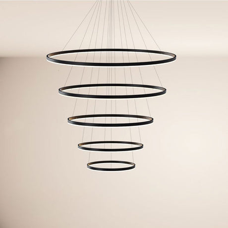 s.luce Lampada a sospensione ad anello LED a 5 luci centric