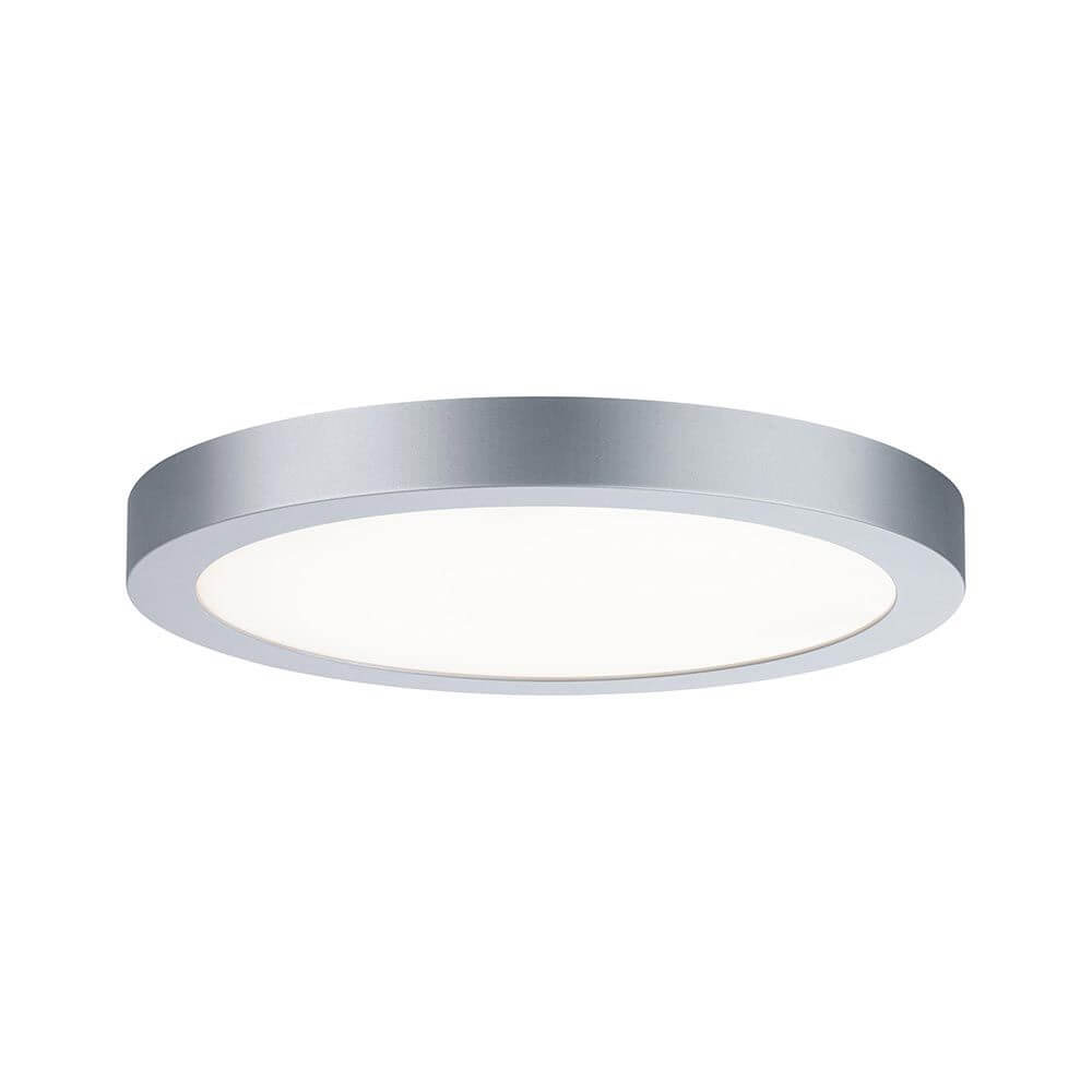 LED Abia Panel Rund Chrom-Matt in modernem Design mit gleichmäßiger Lichtverteilung und flachem Aufbau.