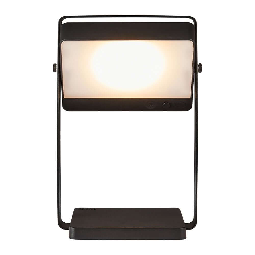 LED Akkuleuchte Saulio Solar IP44 in elegantem Design, tragbar und solarbetrieben.