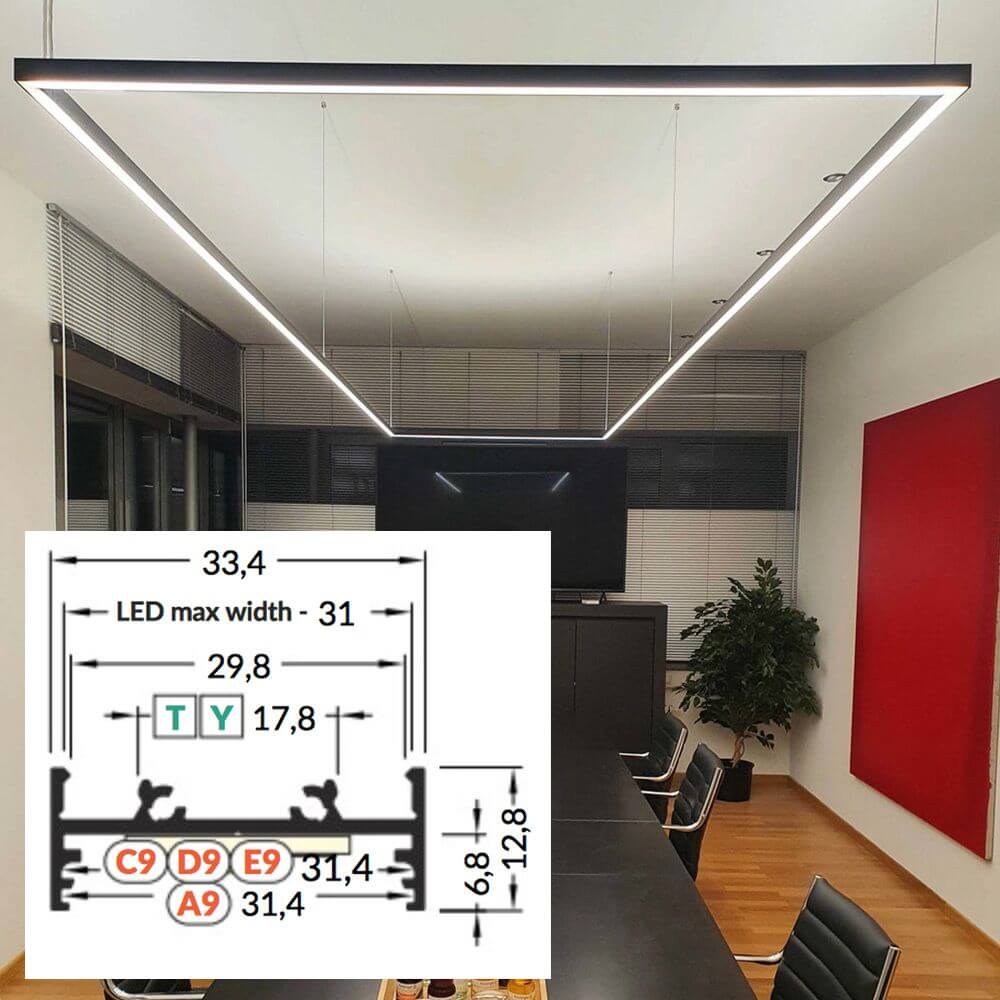LED Aluminium Profil 2m Aufbau