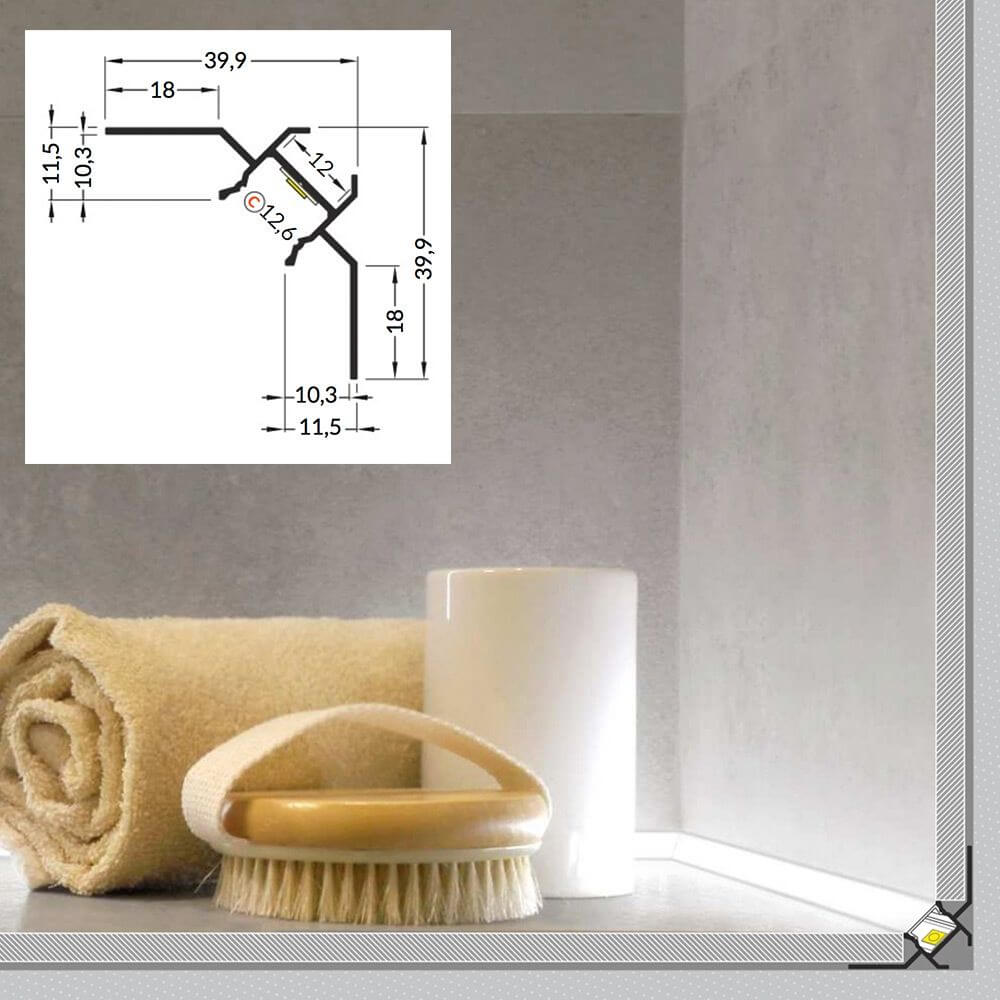 LED Aluminium Profil 2m Aufbau