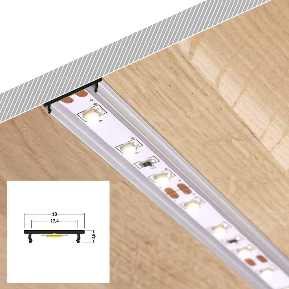LED Aluminium Profil 2m Aufbau