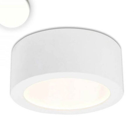 LED Aufbauleuchte Ø17,3cm weiß indirektes Licht Neutralweiß – schlichte Deckenleuchte mit neutralweißem Licht