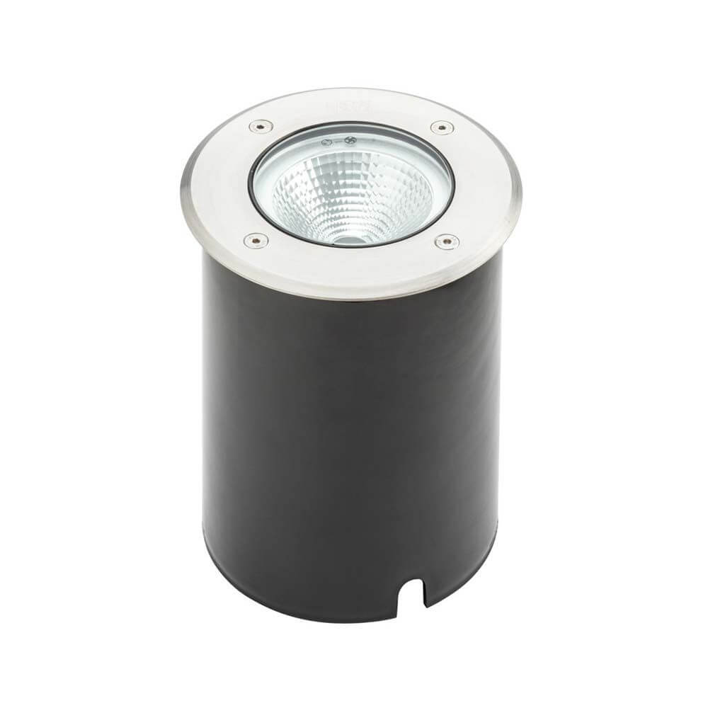 LED Außen Boden-Einbaustrahler Warmweiß in modernem Design für die Gartenbeleuchtung.