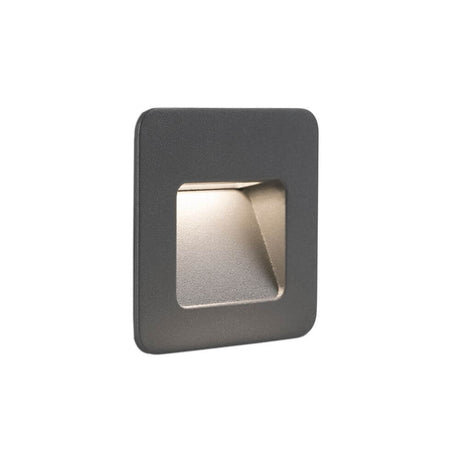 LED Außen-Wandeinbauleuchte NASE-1 3000K IP44 Dunkelgrau in moderner, eleganter Gestaltung.