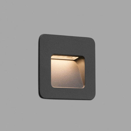 LED Außen-Wandeinbauleuchte NASE-1 3000K IP44 Dunkelgrau in modernem Design