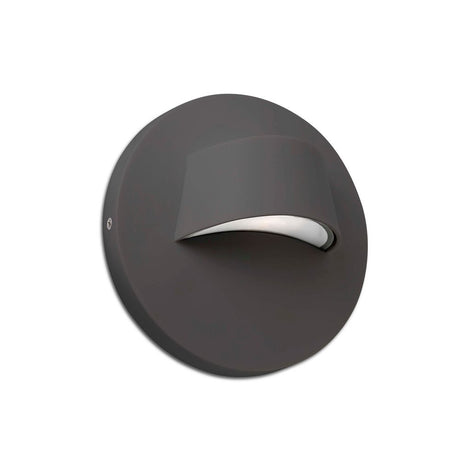 LED BROW 3000K outdoor wall light IP44 mounted on a wall, modern and elegant design.