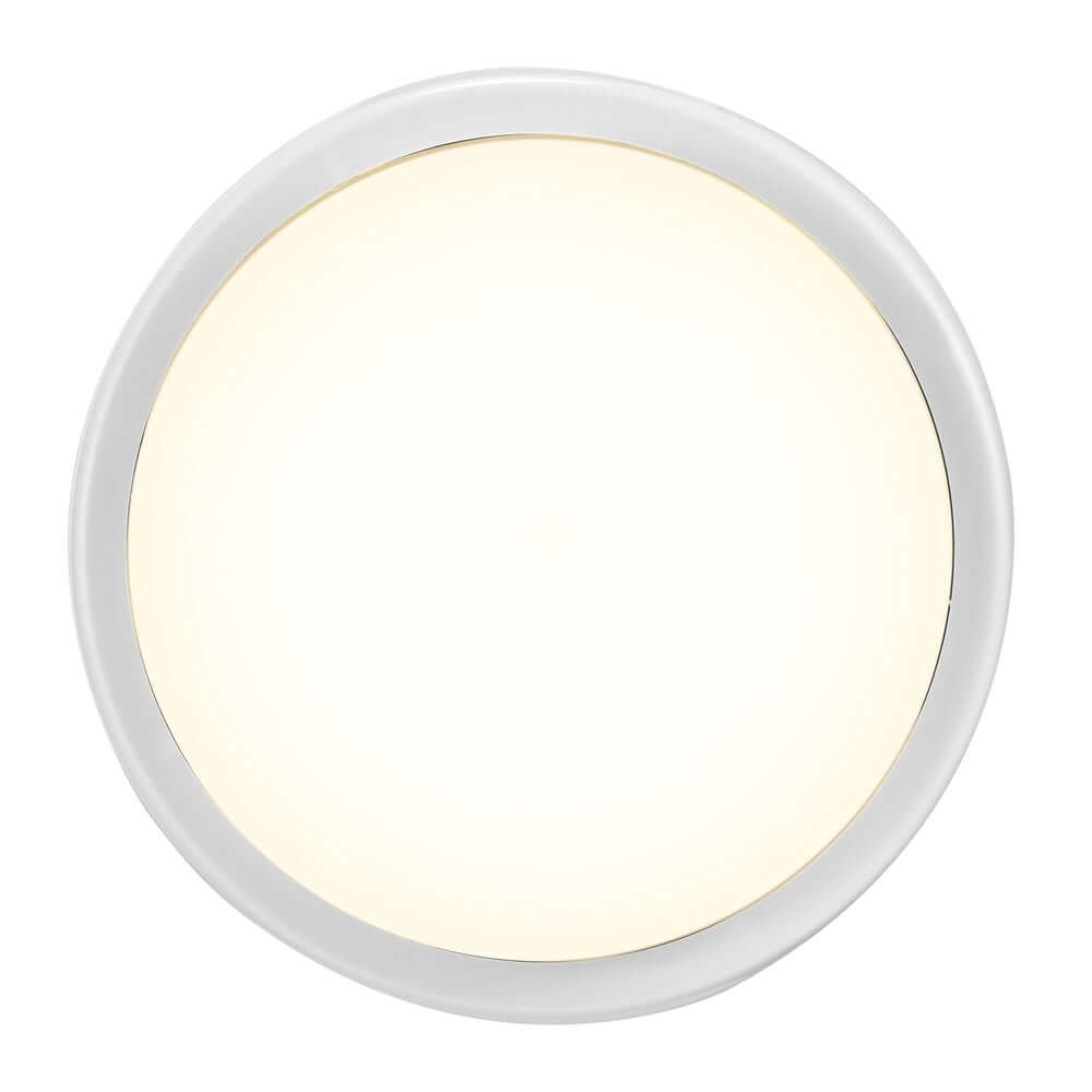 LED Außenwandlampe Cuba Outdoor Energy Round IP54 in rundem, minimalistischen Design mit warmem Licht.