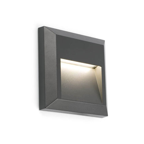 LED Aufbauleuchte GRANT-C 3000K IP65 Dunkelgrau Meerwasserfest, moderne Wandleuchte für Garten und Terrasse.