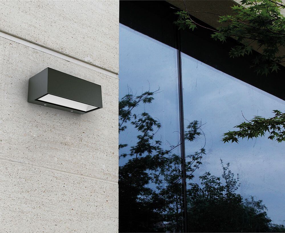 LED Außen-Wandleuchte Gemini IP54 Anthrazit