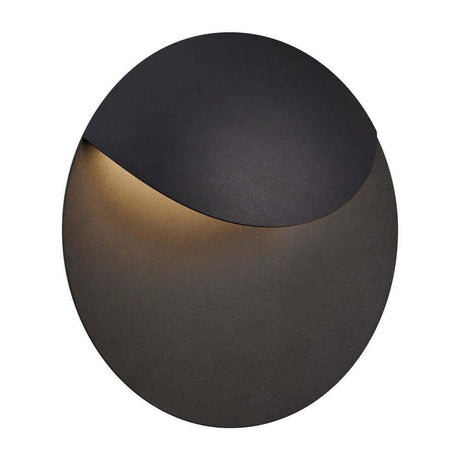 LED Außenwandlampe Valopin IP54 moderne schwarze Außenwandleuchte mit indirektem warmem Licht