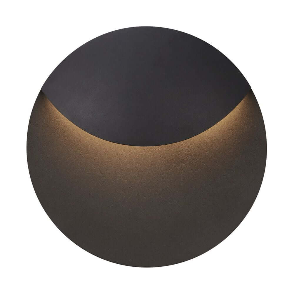 LED Außenwandlampe Valopin IP54 in runder Form mit sanftem indirektem Licht